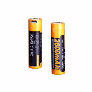 Акумулятор Fenix 18650 2600 mAh micro usb зарядка (ARB-L18-2600U)