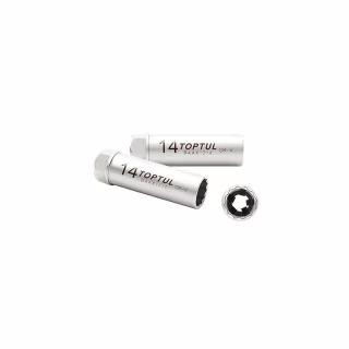 Торцевая головка Toptul 12-гранная свечная 14мм 3/8" L 90мм (BSBA1214S)