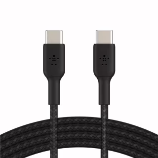 Дата кабель USB-C to USB-C 1.0m braided black Belkin (CAB004BT1MBK)