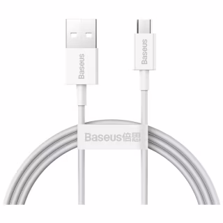 Дата кабель USB 2.0 AM to Micro 5P 1.0m 2A white Baseus (CAMYS-02)