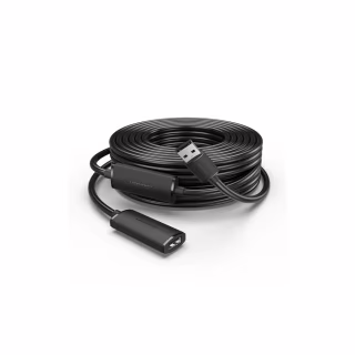 Дата кабель USB 2.0 AM/AF 15.0m Active black Vention (CBKBN)