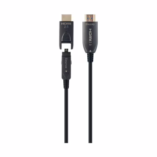 Кабель мультимедийный HDMI M to HDMI M 30.0m V2.0 AOC 4K60Hz gold Cablexpert (CCBP-HDMID-AOC-30M)