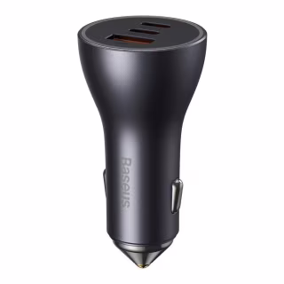 Зарядний пристрій Baseus 1xUSB + 2xUSB-C 65W Golden Contactor Pro dark gray (CGJP010013)
