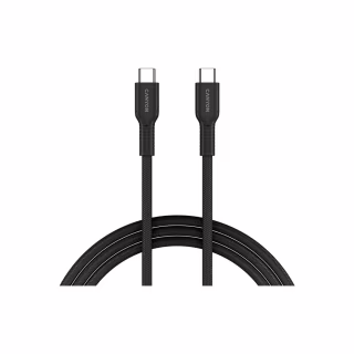 Дата кабель USB-C to USB-C 1.0m OnWire 60CL C-C 60W COLOR Braided 1m Black Canyon (CND-CCAP60AB10B)