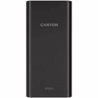 Батарея універсальна Canyon 20000mAh, Input 5V/2A, Output 5V/2.1A(Max), Black (CNE-CPB2001B)