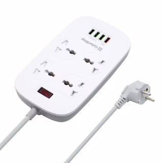 Мережевий фільтр живлення ColorWay 4 розетки/4USB White 1.8м (1QC3.0 + 3 AUTO ID) (CW-CHU44QW)
