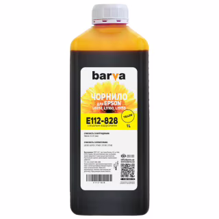 Чорнило Barva Epson 112 1л yellow (E112-828)