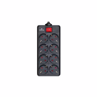Мережевий фільтр живлення REAL-EL REAL-EL RS-8 PROTECT, 1.8m, black (EL122300021)