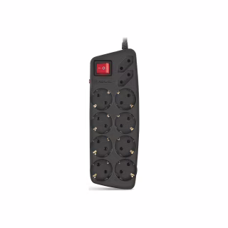 Мережевий фільтр живлення REAL-EL RS-Protect 505, 1.8m, black (EL122300044)