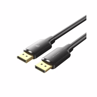 Кабель мультимедийный DisplayPort M to DisplayPort M 1.0m 4K60Hz black Vention (HAKBF)