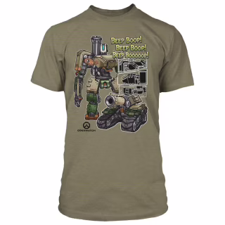 Футболка Jinx Overwatch - Roll Out Premium Tee Olive Heather, L (JINX-8157 OLL)