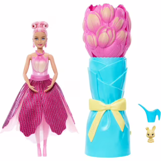 Лялька Barbie Набір-сюрприз з лялькою Barbie Petal Pop Рожевий тюльпан (JMF57)