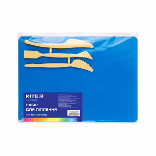 Дошка для пластиліну Kite набір Classic дошка + 3 стеки, синій (K-1140-02)