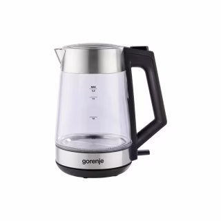 Електрочайник Gorenje 1.7л, 2,200 Вт, strix контроль, скло, нерж (K17OGS)