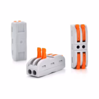 З'єднувач кабелю 2-pin аналог WAGO K212, 15штпак Voltronic (K212/15)