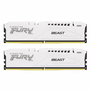 Модуль пам'яті для комп'ютера DDR5 64GB (2x32GB) 6400 MHz Beast White EXPO Kingston Fury (ex.HyperX) (KF564C32BWEK2-64)