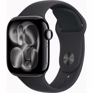 Смарт-годинник Apple Watch Series 11 GPS 42mm Jet Black Aluminium Case with Black Sport Band - S/M (MEQT4RK/A)