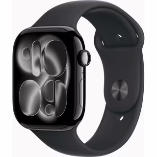 Смарт-годинник Apple Watch Series 11 GPS 46mm Jet Black Aluminium Case with Black Sport Band - S/M (MEUW4RK/A)
