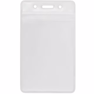 Бейдж Optima вертикальний замок zip lock, PVC 62х91 мм (O45610)