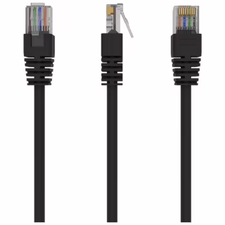 Патч-корд 3м UTP cat 5е CCA Cablexpert (PP12-3M/BK)