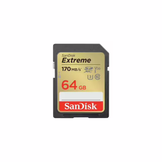 Карта пам'яті SanDisk 64GB SD class 10 UHS-I U3 V30 Extreme (SDSDXV2-064G-GNCIN)