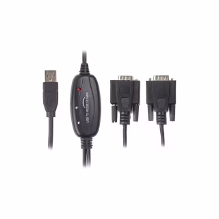 Перехідник USB 2.0 to 2хCOM (9+25pin) 1.4m Viewcon (VE591)
