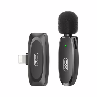 Мікрофон XO MKF08B з придушенням шуму lightning Black (XO MKF08B-IP)