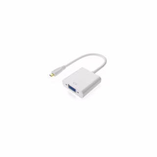 Перехідник micro HDMI M to VGA F 0.3m 4K/2K White Voltronic (YT-C-mcHDMI(M)/VGA(F)-W)
