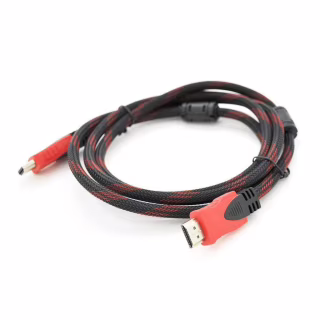 Кабель мультимедийный HDMI M to HDMI M 3.0m V1.4 black/red Merlion (YT-HDMI(M)/(M)NY/RD-3.0m)