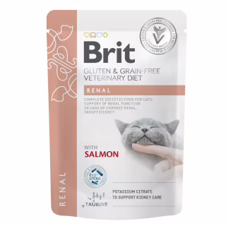 Вологий корм для кішок Brit GF VetDiets Renal з лососем 85 г (8595602566709)
