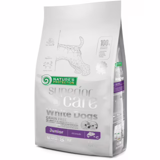 Сухой корм для собак Nature's Protection Superior Care White Dogs Grain Free Junior 1.5 кг (NPSC45671)