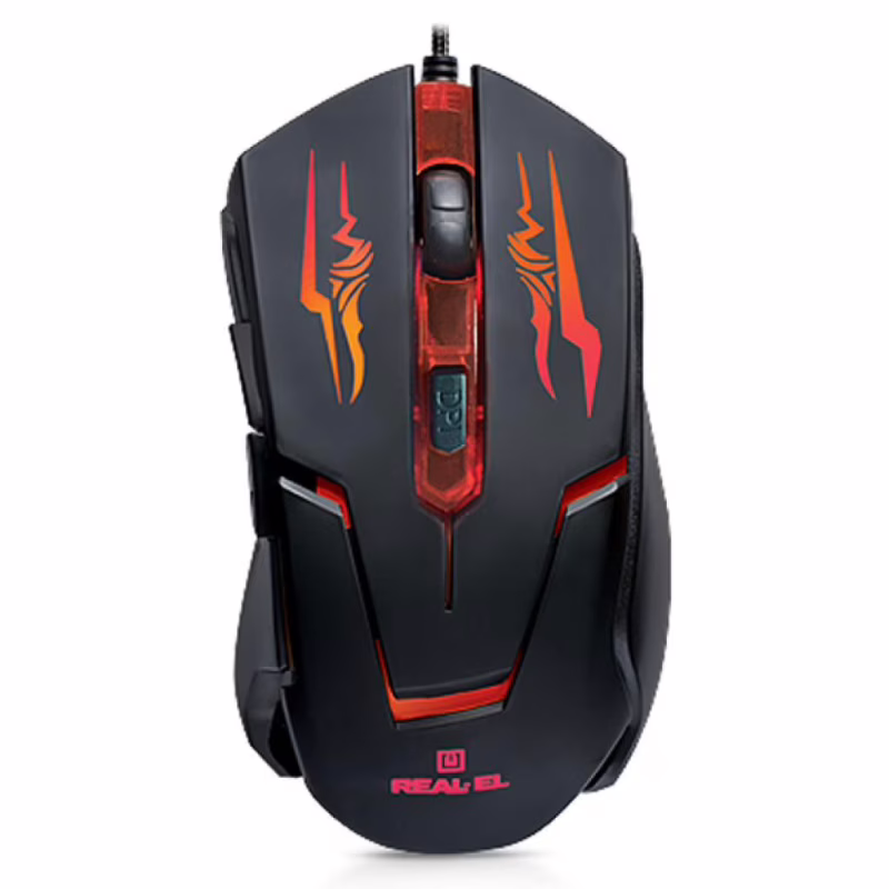 Мышка REAL-EL RM-520 Gaming Black (EL123200020)