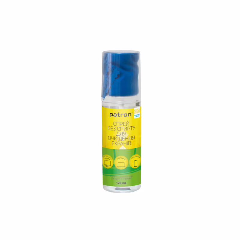 Спрей для очистки Patron Screen spray for TFT/LCD/LED 120ml +microfiber 20х20 (F3-022)