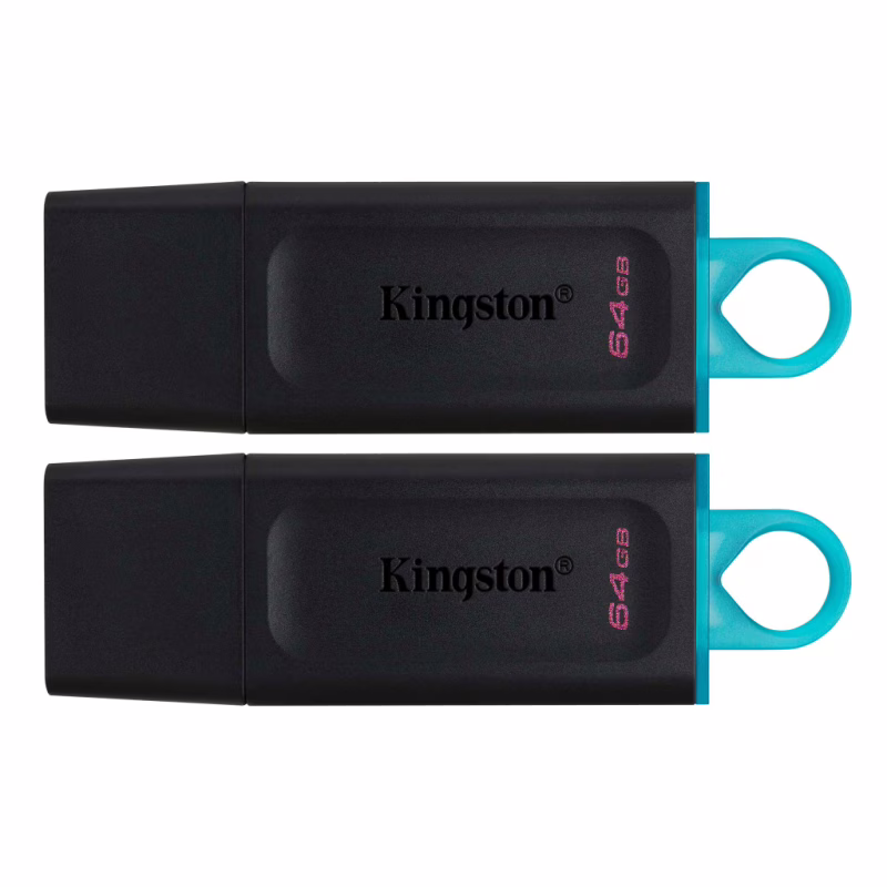 USB флеш накопитель Kingston 2x64GB DT Exodia Black+Blue USB 3.2 (в Блістері 2шт) (DTX/64GB-2P)