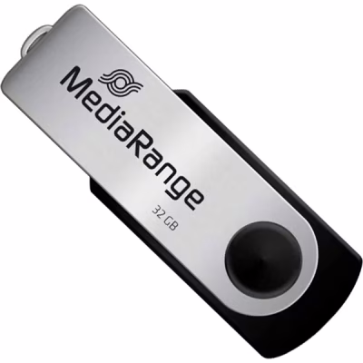USB флеш накопичувач Mediarange 32GB Black/Silver USB 2.0 (MR911)