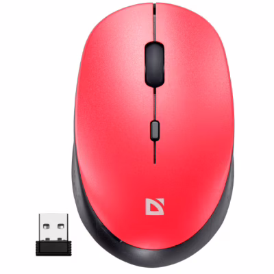 Мишка Defender Auris MB-027 Silent Wireless Red (52026)