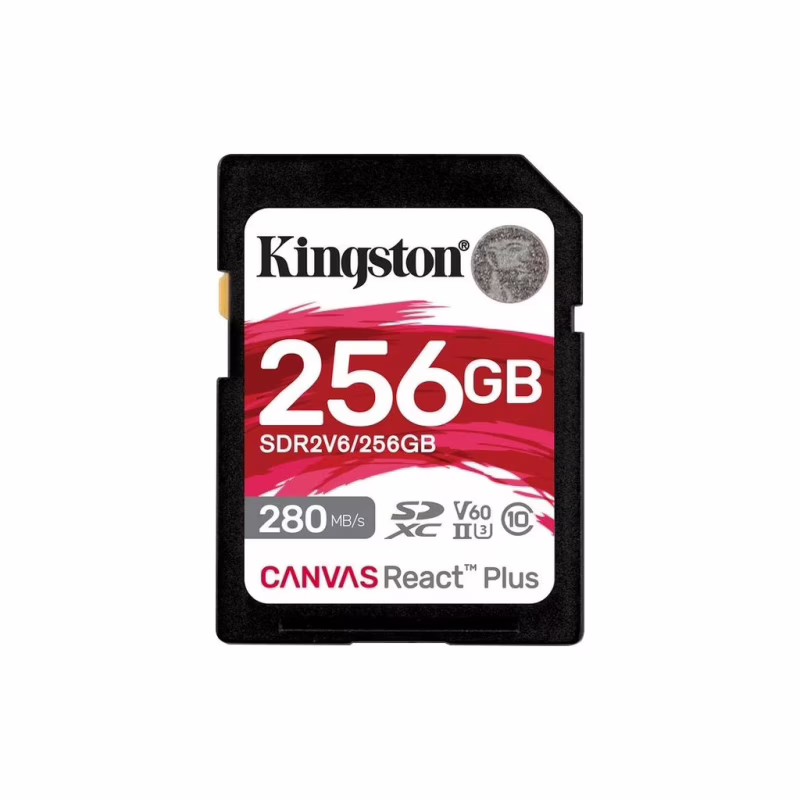 Карта памяти Kingston 256GB SDXC class 10 UHS-II U3 Canvas React Plus (SDR2V6/256GB)