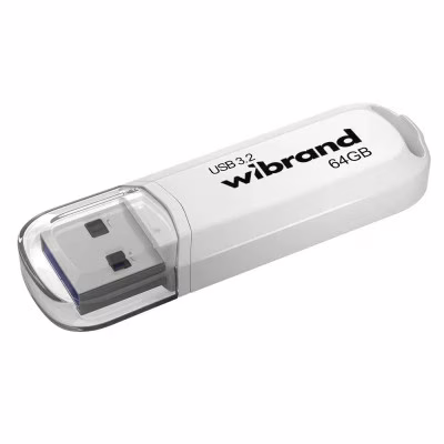 USB флеш накопитель Wibrand 64GB Marten White USB 3.2 Gen 1 (USB 3.0) (WI3.2/MA64P10W)