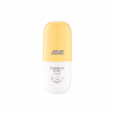 Спрей для очищення 2E PILL 140ml for office equipment +Microfibre 20 cm, white-yellow (2E-SK140YW)