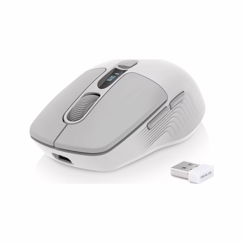 Мышка REAL-EL RM-480W Wireless/Bluetooth White (EL123200050)
