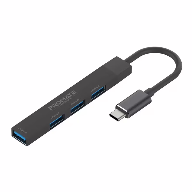 Концентратор Promate USB Hub 4 ports litehub-4.black (litehub-4.black)