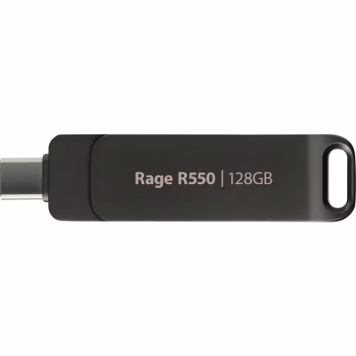 USB флеш накопичувач Patriot 128GB Rage R550 Matte Black USB 3.2/Type-C (PE128GR550DSAD)