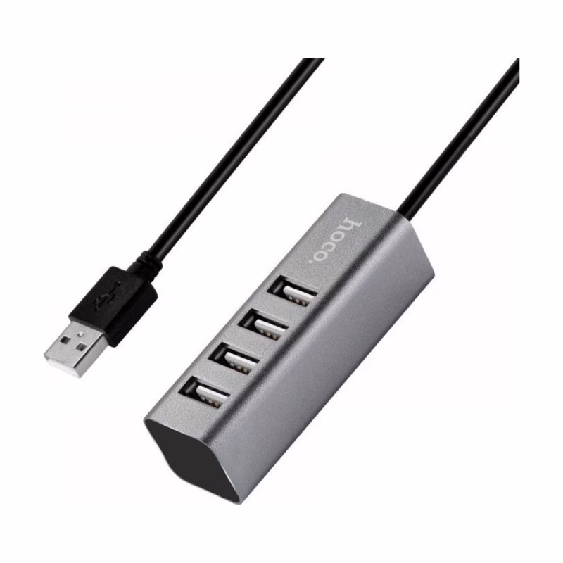 Концентратор HOCO USB 2.0 to 4xUSB Line machine HB1 Tarnish (6957531038139)
