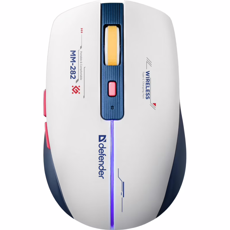 Мишка Defender Dila MM-282 Wireless White/Blue (52282)