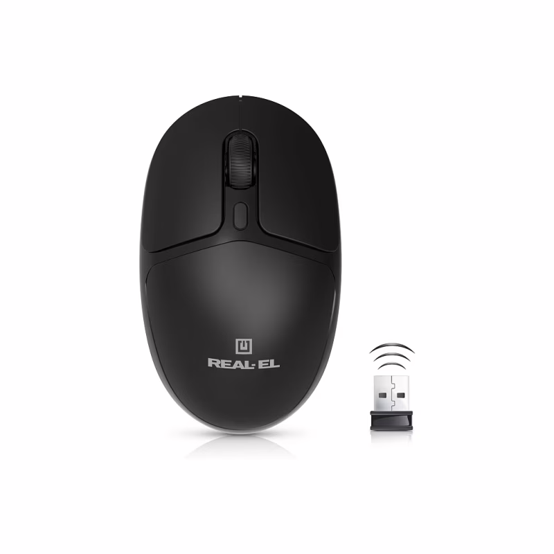 Мышка REAL-EL RM-335W Wireless Black (EL123200055)