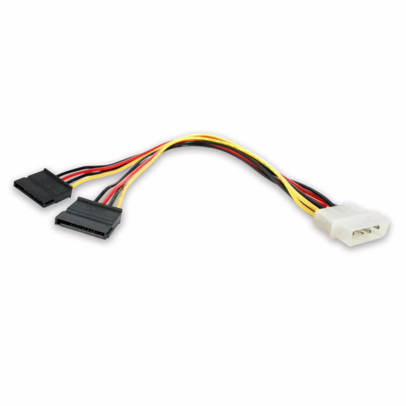 Кабель живлення Molex to 2xSATA 0.2m Patron (CAB-PN-2SATA-POW)