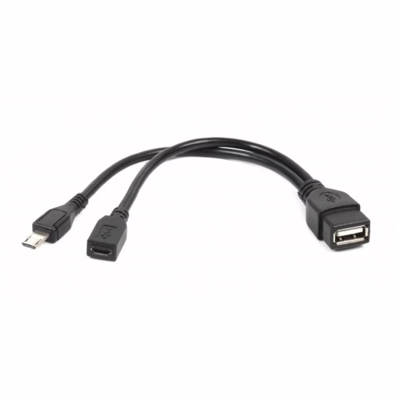 Перехідник OTG USB 2.0 AF to Micro 5P M+F 0.15m Cablexpert (A-OTG-AFBM-04)
