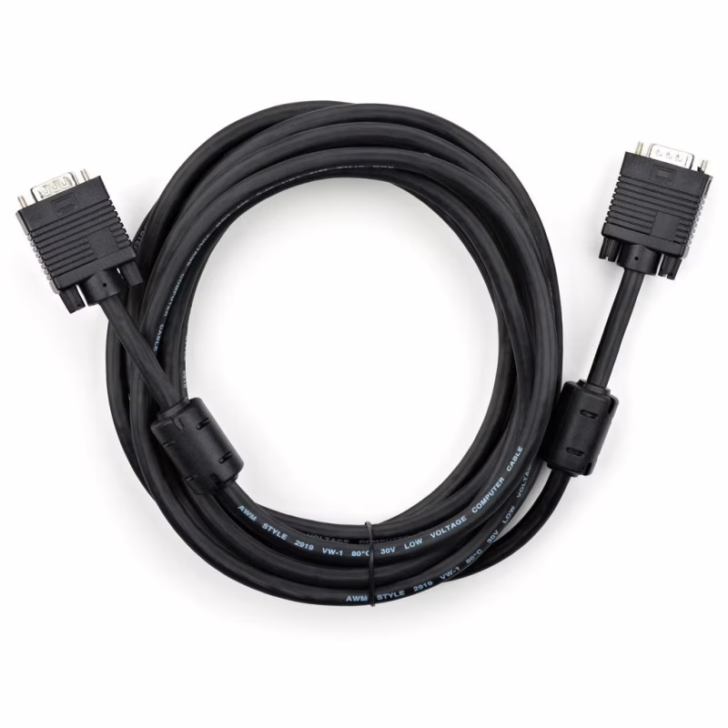 Кабель мультимедийный VGA M to VGA M 5.0m Vinga (VCPDCVGAMM5MBK)