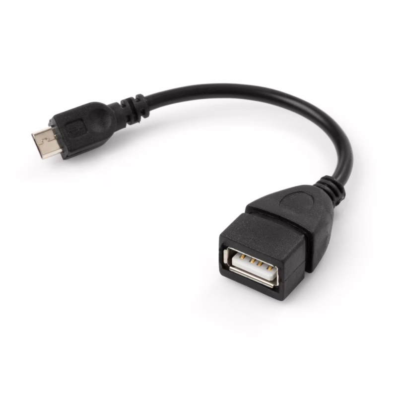 Переходник OTG USB 2.0 AF to Micro 5P 0.15m Vinga (VCPDCOTGMBK)