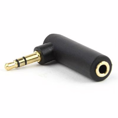 Переходник 3.5мм M / F 3.5 мм угловой Cablexpert (A-3.5M-3.5FL)